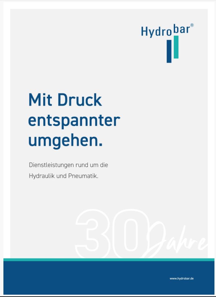 30 Jahre Hydrobar Hydraulik GmbH Jubiläumsbroschüre